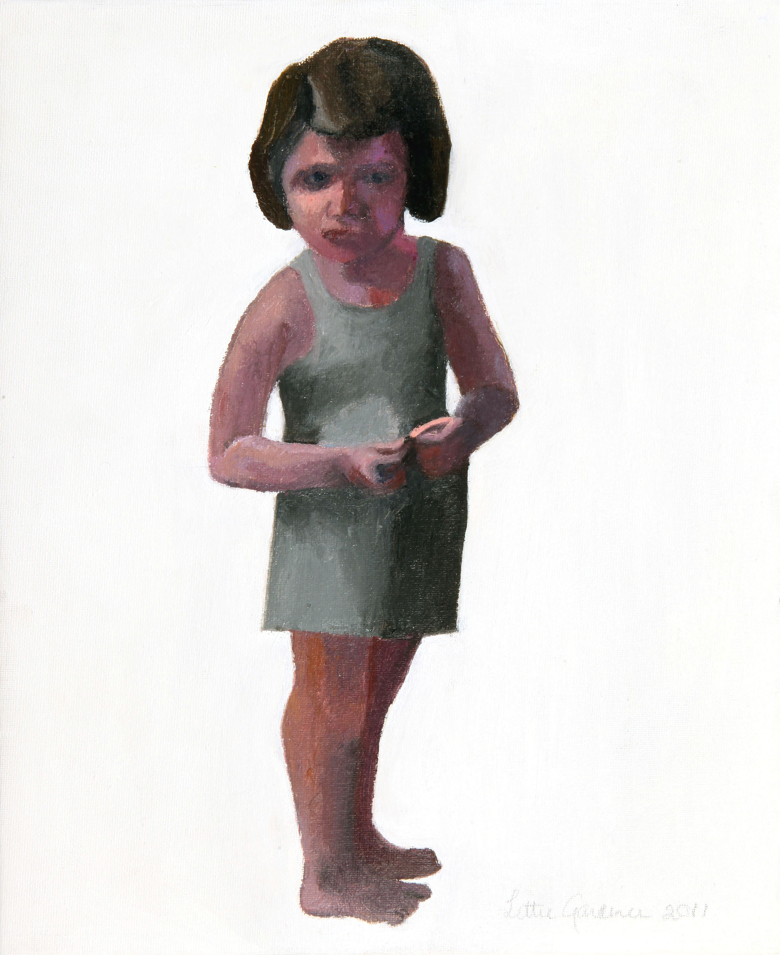 07 Lettie Gardiner - Little Girl I (oil paint on canvas 30cmX36.5cm)